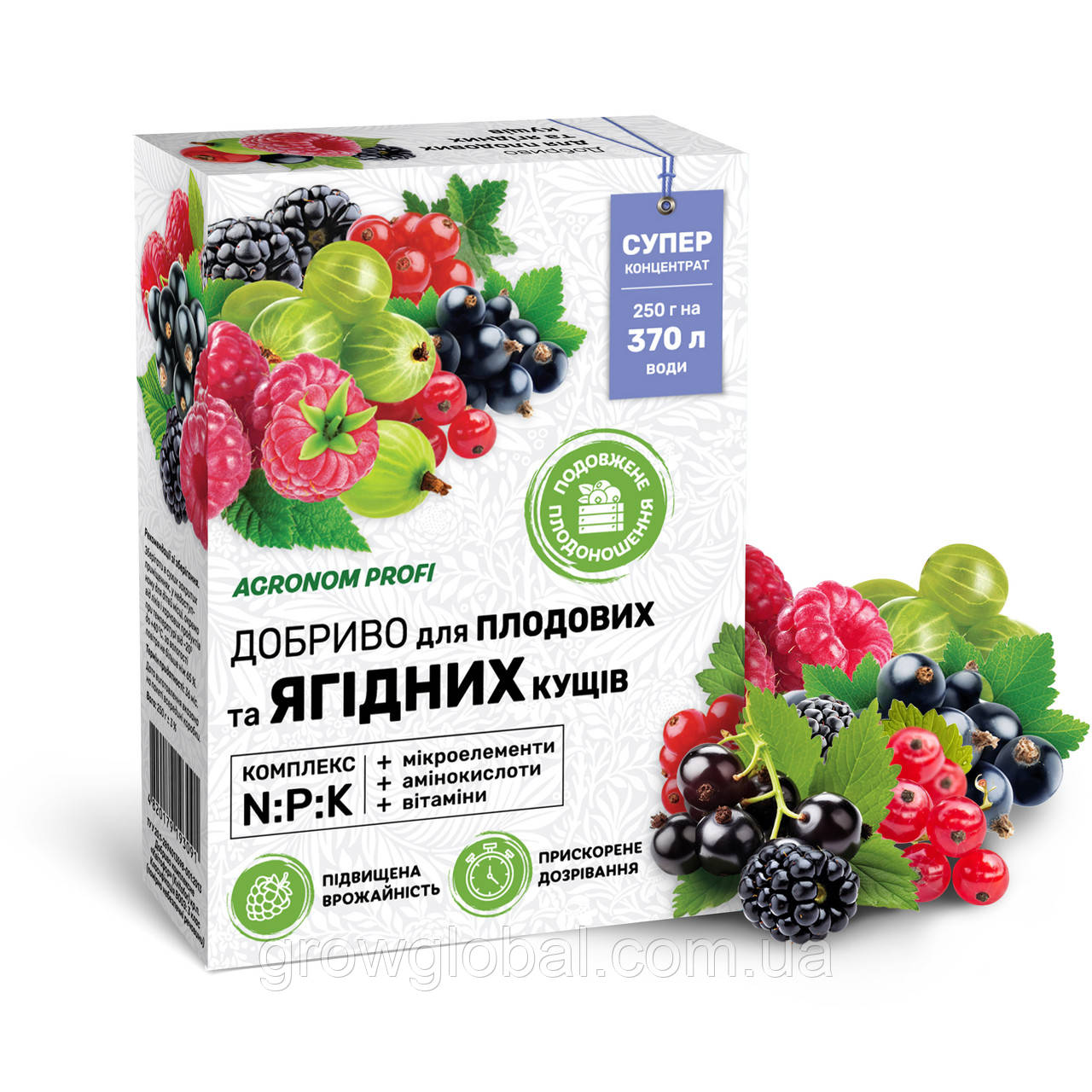 Добриво для плодово-ягідних чагарників 250 г "Агроном Профі", мінеральне комплексне