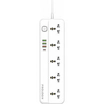 Фільтр живлення ProLogix Premium (PR-SC5415W) 5 розеток, 4 USB (1 PD +1 QC3.0 +2 AUTO ID), 2 м, біли, фото 3