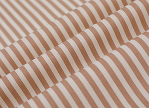 Сатин (бавовняна тканина) смужка коричнева