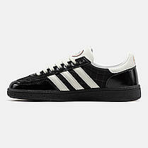 Жіночі Кросівки Adidas Spezial x The Blue Trio Handball / Адидас Спешл Зе Блю Гандбол Тріо Чорні з Білим, фото 4