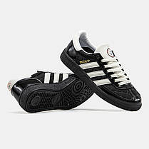 Жіночі Кросівки Adidas Spezial x The Blue Trio Handball / Адидас Спешл Зе Блю Гандбол Тріо Чорні з Білим, фото 6