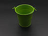 Декоративне відерце для квітів металеве Колір салатовий. 7х7х5см, фото 3