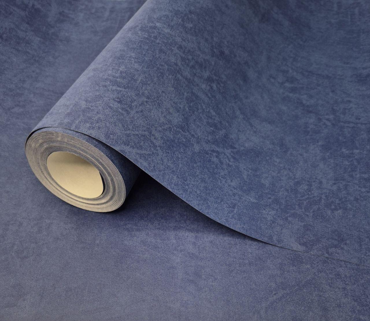 Шпалери вінілові 10 × 0.53 м 95009, сині однотонні для вітальні, спальні, кухні, коридору, кабінету, фото 1