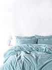 Комплект постільної білизни Limasso Stonewashed Ranforse євро розмір Mineral Blue