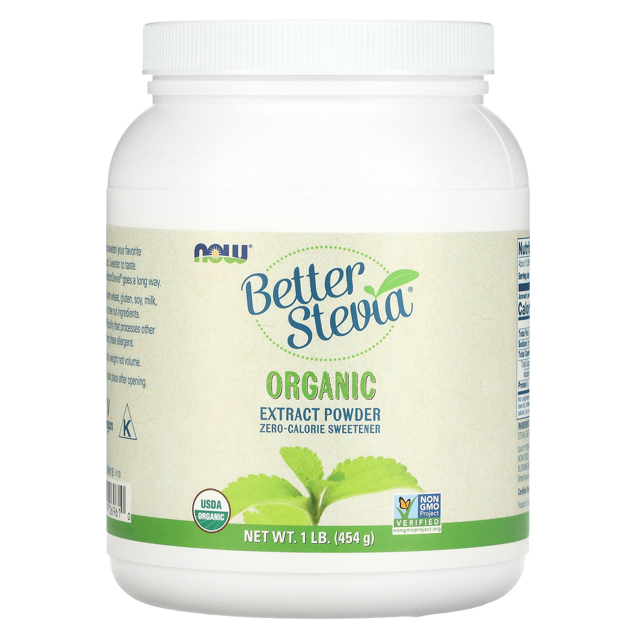 NOW Foods, Better Stevia, Organic Extract Powder, 1 фунт (454 г), Київ, фото 1
