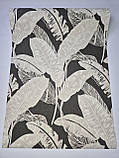 Шпалери вінілові 10 × 0.53 м 82119, чорні з білим листям для акцентної стіни, вітальні, спальні, коридору, фото 6