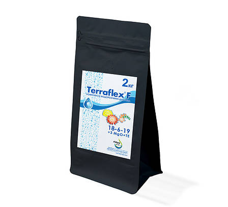 Terraflex F (18-6-19 + 3 MgO + TЕ) – добриво всіх квіткових культур та газонних трав (2 кг), фото 1