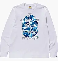 Urbanshop com ua Лонгслів чоловічий Bape Abc Camo Japanese Letters Long Sleeve Tee White 1J80111011WH9 РОЗМІРИ