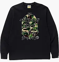 Urbanshop com ua Лонгслів чоловічий Bape Abc Camo Japanese Letters Long Sleeve Tee Black 1J80111011BK0 РОЗМІРИ