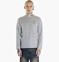 Urbanshop com ua Лонгслів чоловічий Comme des Garcons Play Long Sleeve Logo Print T-Shirt Grey AXT339-GREY