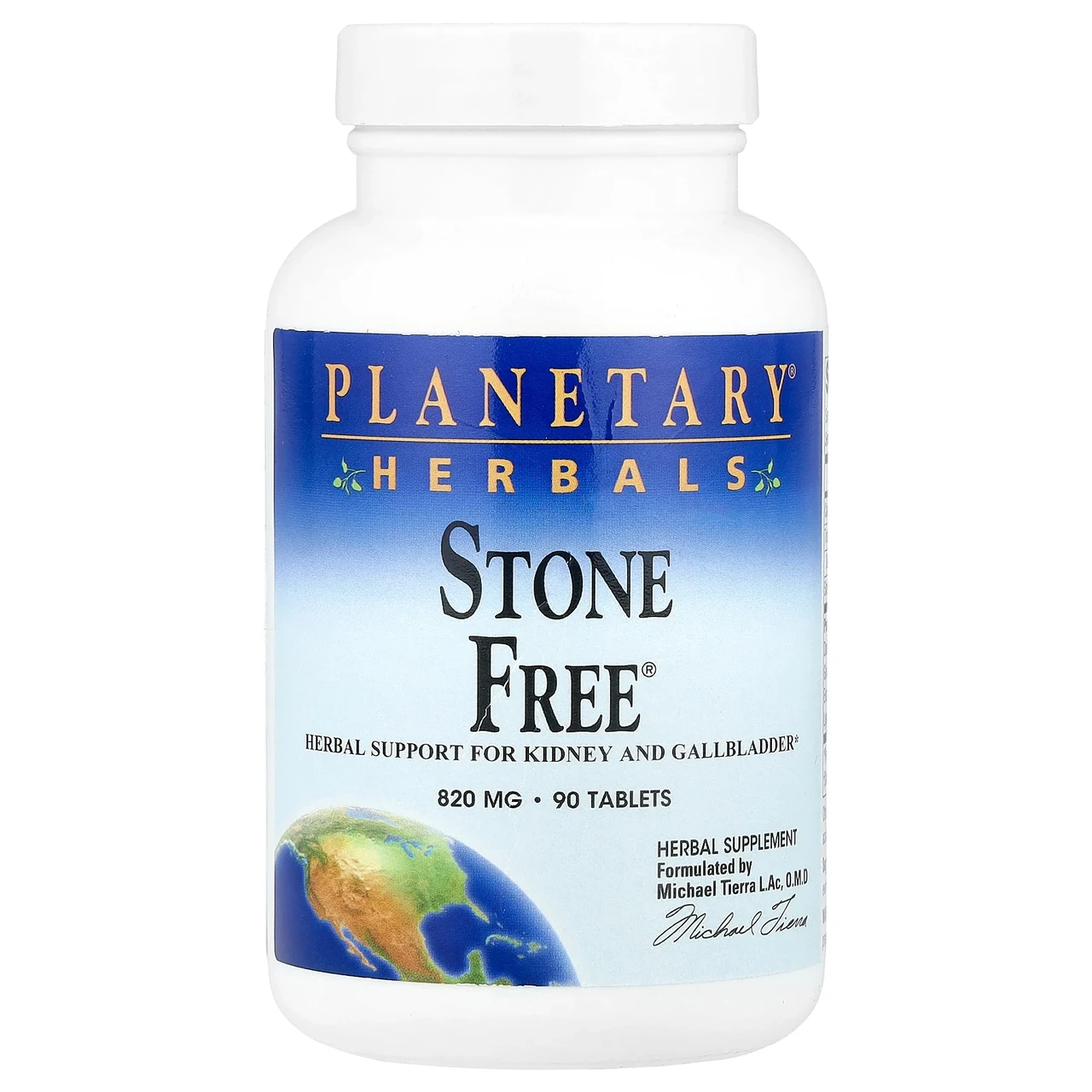 Planetary Herbals, Stone Free, для підтримки нирок, 820 мг, 90 таблеток, Київ, фото 1