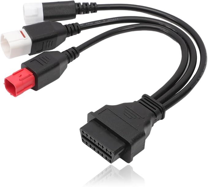 Діагностичний кабель KASturbo OBD2 3, 4, 6, кабель OBD-II для мотоцикла Honda, Suzuki, фото 1