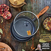 Сковорода класична кругла 26см зі скляною кришкою з якісного чавуну українського виробництва якісні кухонні сковорідки для плити