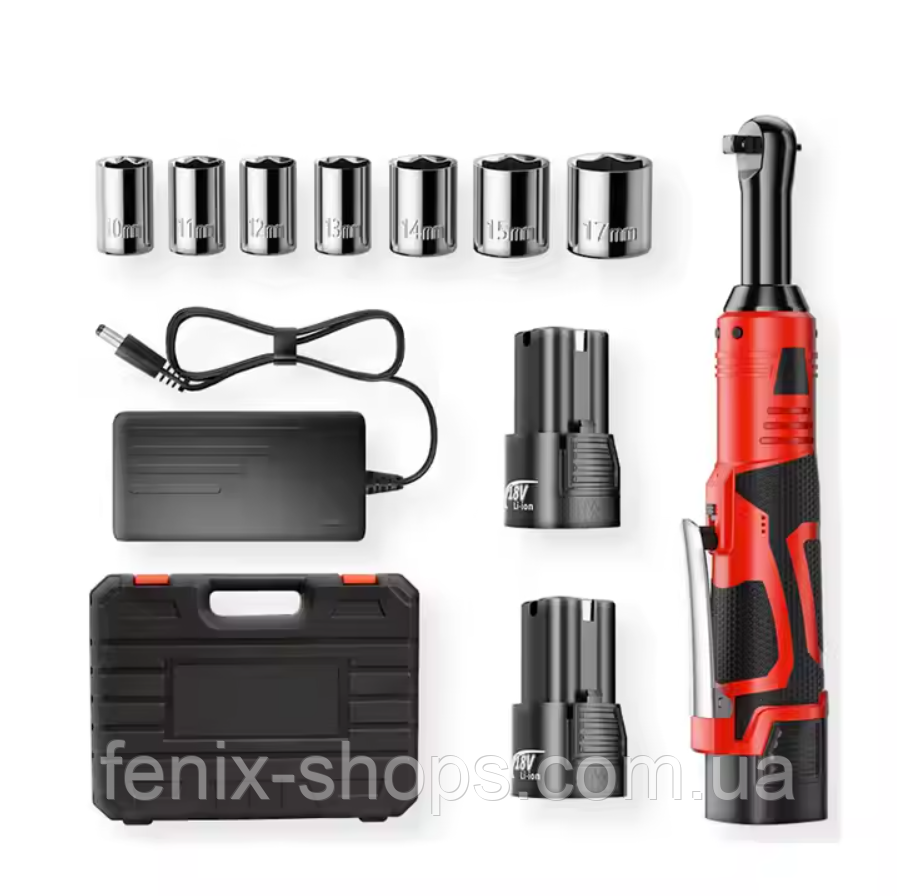 Тріскачка акумуляторна ударна AOTUО 18V з двома акумуляторами в кейсі 1500 mAh