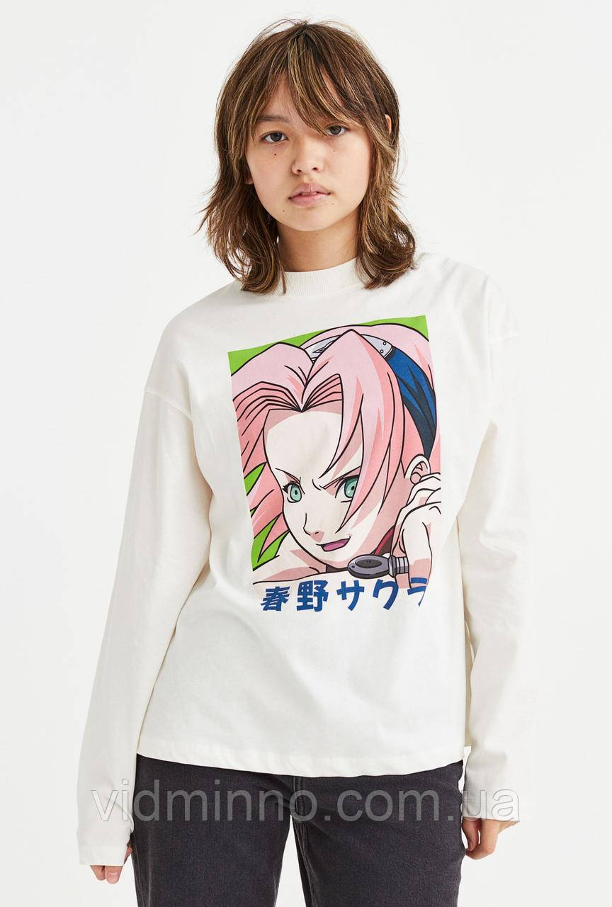 Реглан лонгслів кофта H&M на дівчинку р.134-140 - 8-10 років, аніме Naruto (Наруто)