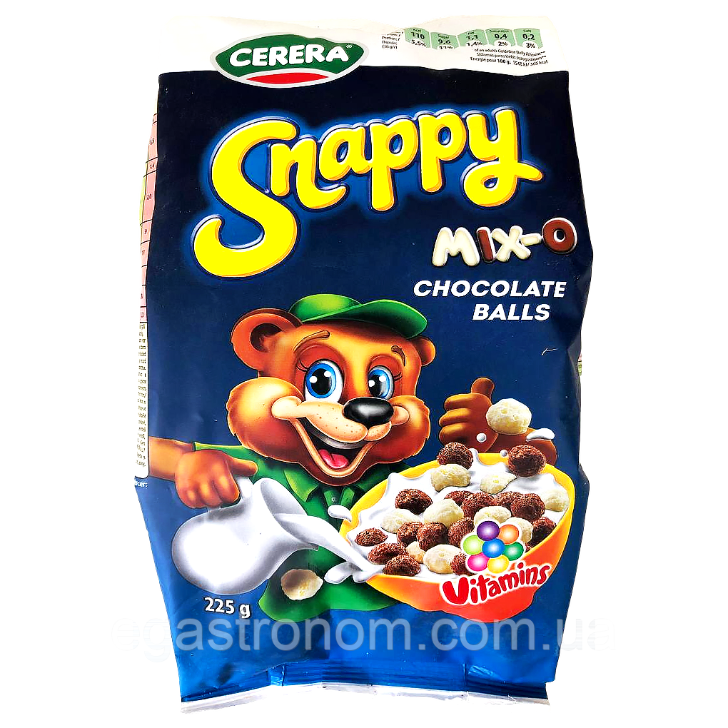 Сухий сніданок кульки Серера Cerera snappy mix-o 225g 12шт/ящ (Код: 00-00017447)