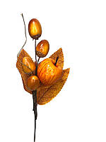 Яблоко и желуди искусственные желто-красные для декорирования. В245 мм. Добавка к букету. Декор интерьера..