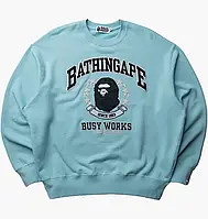 Urbanshop com ua Світшот чоловічий Bape Ape Crewneck Light Blue 001SWK301311M РОЗМІРИ ЗАПИТУЙТЕ