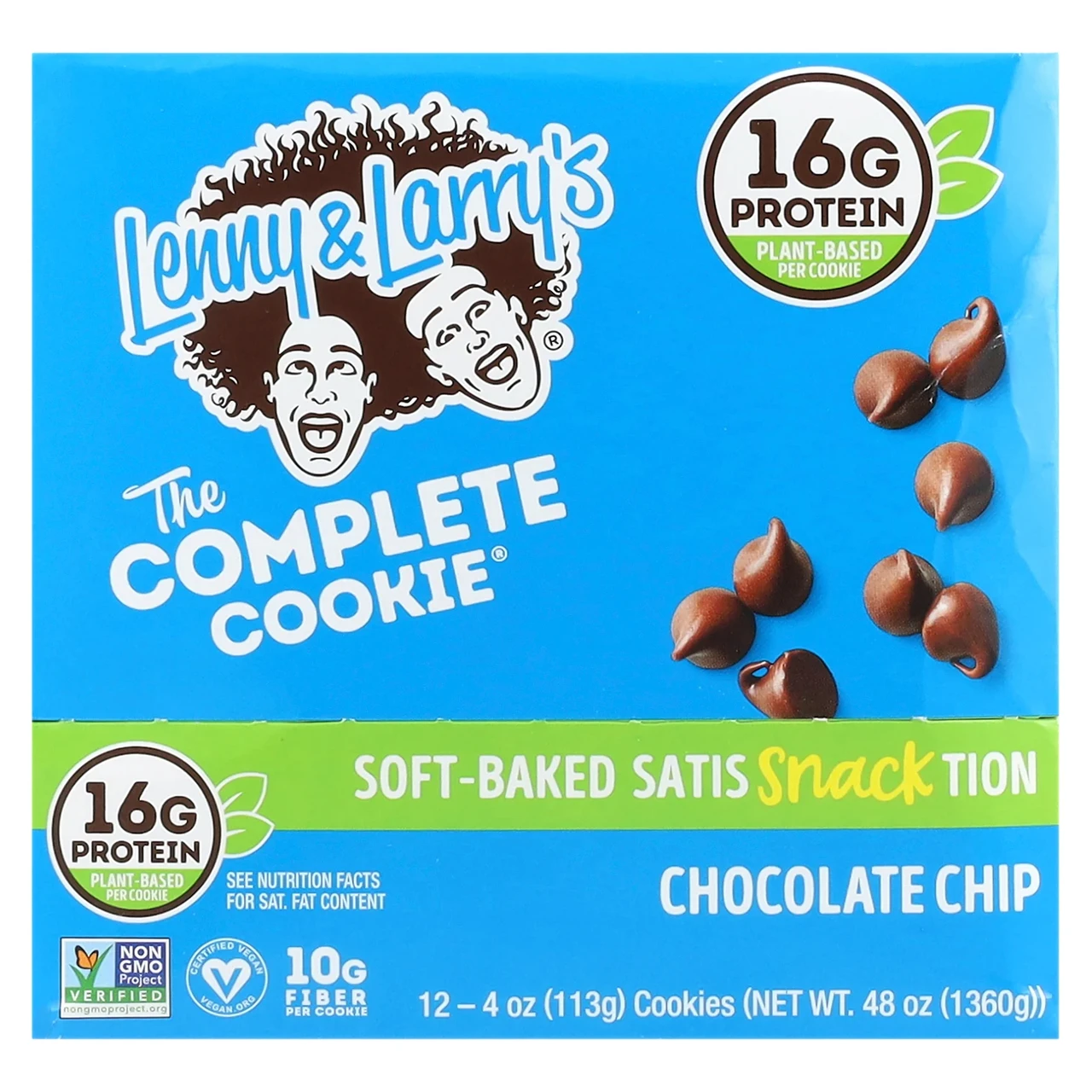 Lenny & Larry's, The COMPLETE Cookie, шоколадна крихта, 12 печінки, 113 р (4 унції), Київ, фото 1