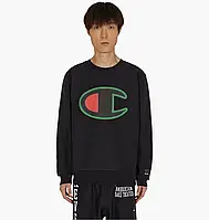 Urbanshop com ua Світшот чоловічий Champion Logo Crewneck Sweatshirt Black 216339 РОЗМІРИ ЗАПИТУЙТЕ