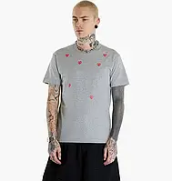 Urbanshop com ua Футболка чоловіча Comme des Garcons Play Short Sleeve Logo Print T-Shirt Grey AXT338-GREY