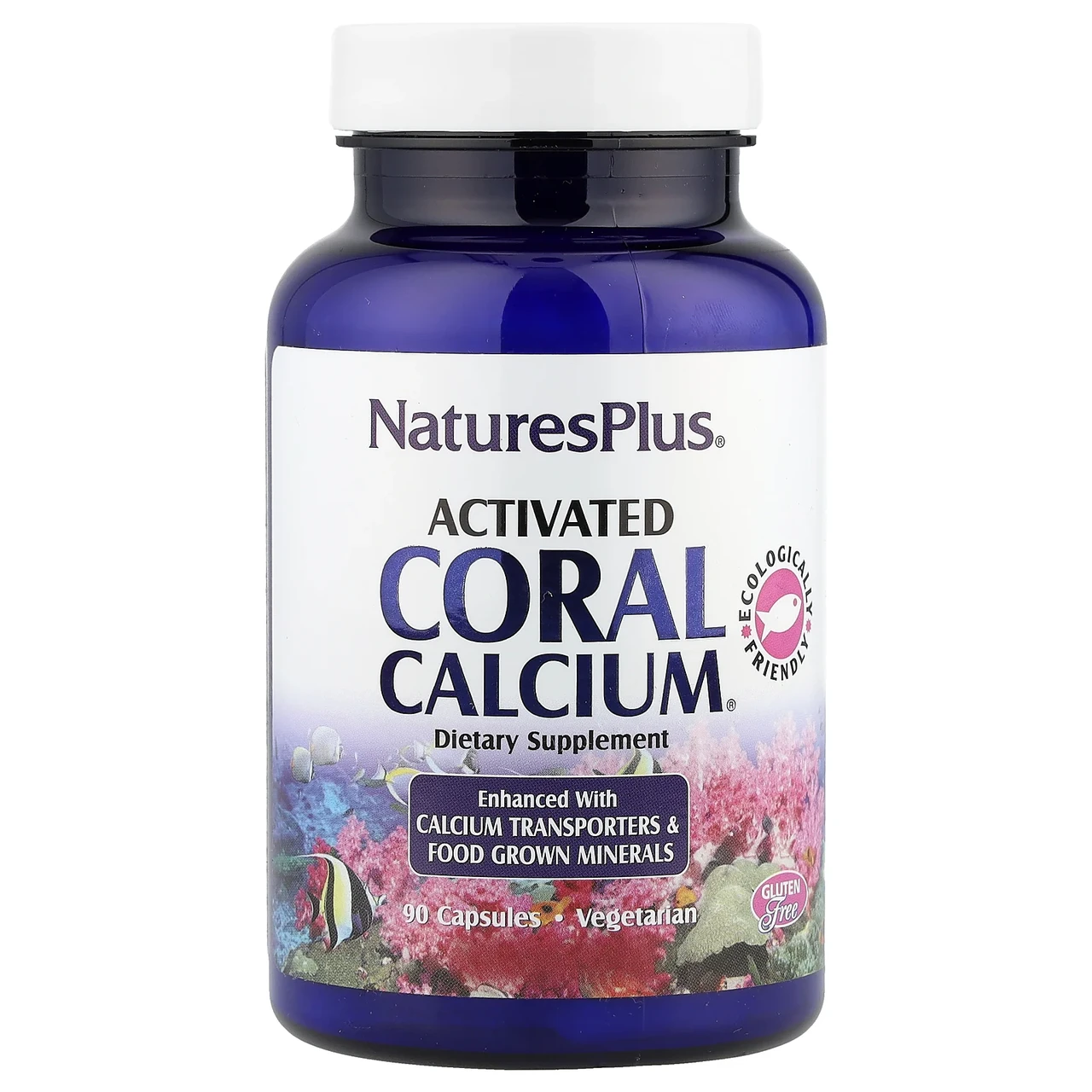 Nature's Plus, активоване кораловий кальцій, 90 капсул вегетаріанських, Київ