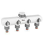 Розподільник з 4 кранами Bradas White Line (WL-3054K)