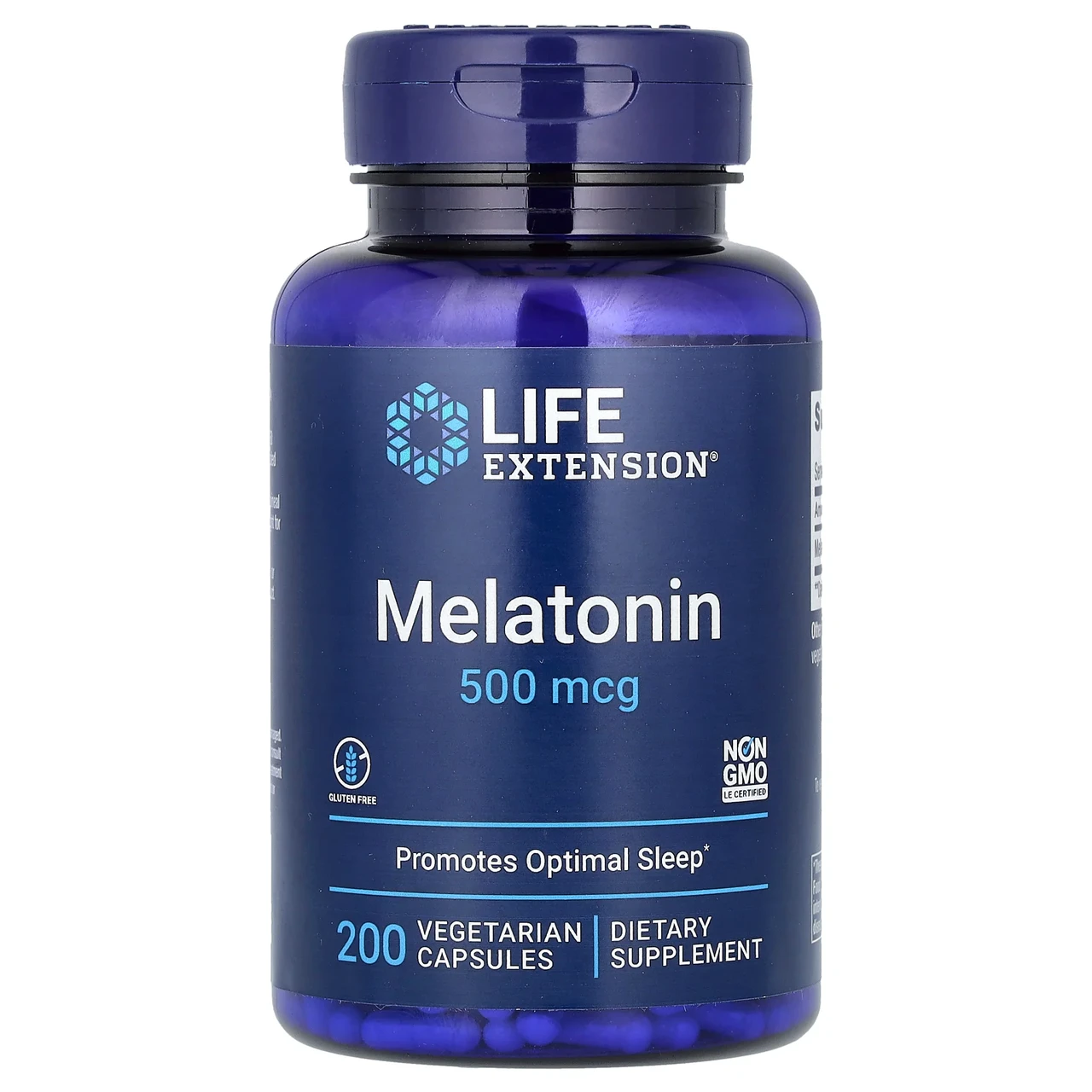 Life Extension, Мелатонін, 500 мкг, 200 вегетаріанських капсул, Київ