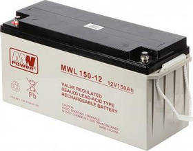Акумулятор для ДБЖ/інвертора MW Power 12V/150AH-MWL