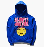 Urbanshop com ua Худі чоловіче Always On Tour Smiley Hoodie Blue Aotsoh11 РОЗМІРИ ЗАПИТУЙТЕ