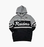 Urbanshop com ua Худі чоловіче Mitchell & Ness Nfl Oakland Raiders Head Coach Pullover Hoodie Black/Grey
