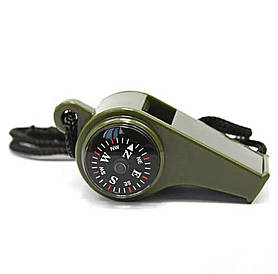 Свисток з термометром і компасом Solve Olive (KT6008914)