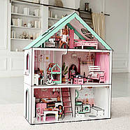 "Фантазія" ляльковий будиночок NestWood для Барбі, м'ятний + вітальня, фото 3