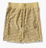 Urbanshop com ua Шорти чоловічі Bape Logo Monogram Velour Shorts Beige 001SPJ301011M РОЗМІРИ ЗАПИТУЙТЕ