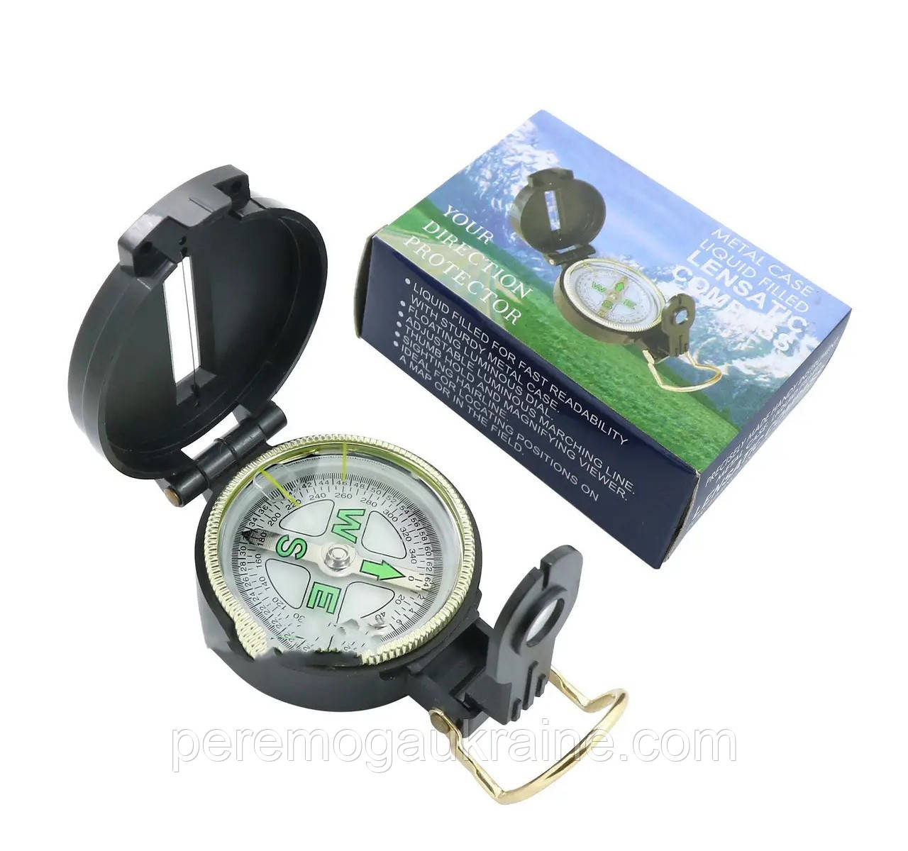 Компас лінзовий водонепроникний Solve Black and white (KT6008906)