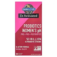 Garden of Life, Пробіотики для жінок, pH, 50 млрд, 30 вегетаріанських капсул Дніпр