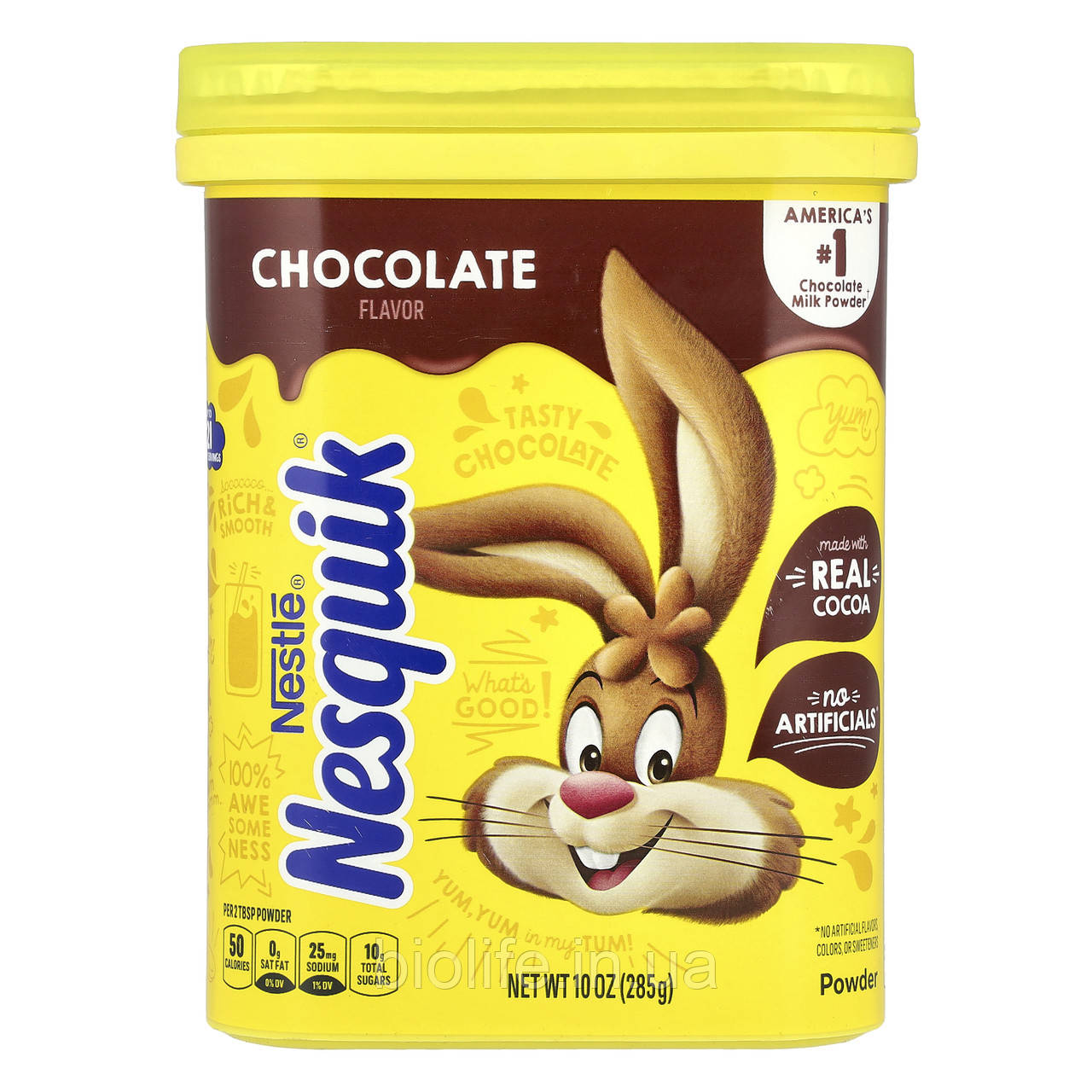 Nesquik, Nestle, порошок, шоколад, 285 г (10 унцій) оригінал, фото 1