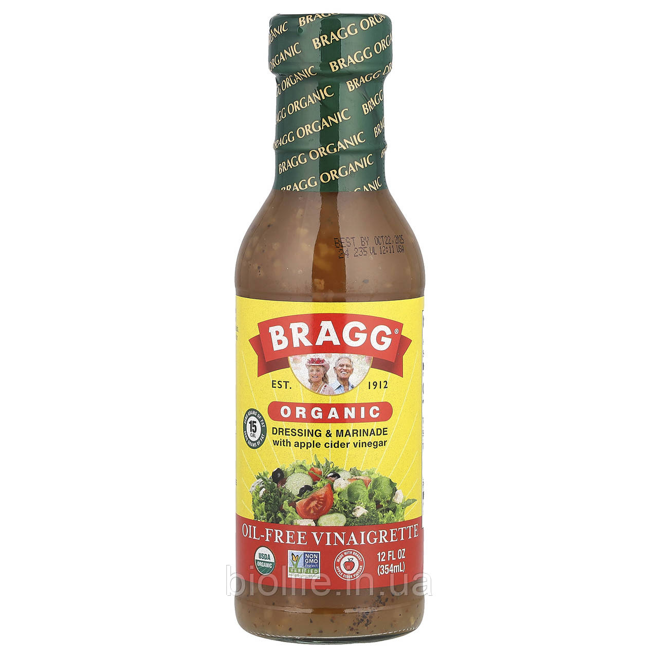 Bragg, органічна заправка та маринад із яблучним оцтом, 354 мл (12 рідк. Унций) оригінал, фото 1