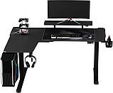 Геймерський ігровий стіл Ultradesk Winger Black (UDESK-WI-BKA/BKB), фото 9
