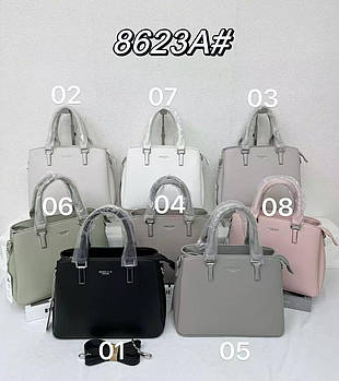 Сумочка жіноча ділова 31,5*23,5 см на блискавці зі штучної шкіри у різних кольорах Fedya