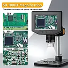 Цифровий мікроскоп P220 з екраном 4,3 дюйма 1000Х HD1080P Підсвітка, фото 6