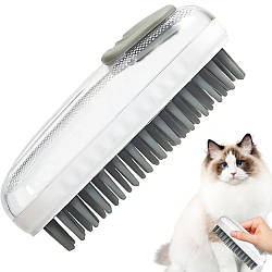 Масажна щітка для тварин з дозатором для шампуню Body Brush LY-528 / Силіконова гребінець для кішок