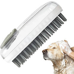 Масажна розчіска для котів та собак, з дозатором для мила, Body Brush LY-528 / Силіконова щітка для котів