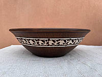 Салатник глиняний 2,5 л ангоб