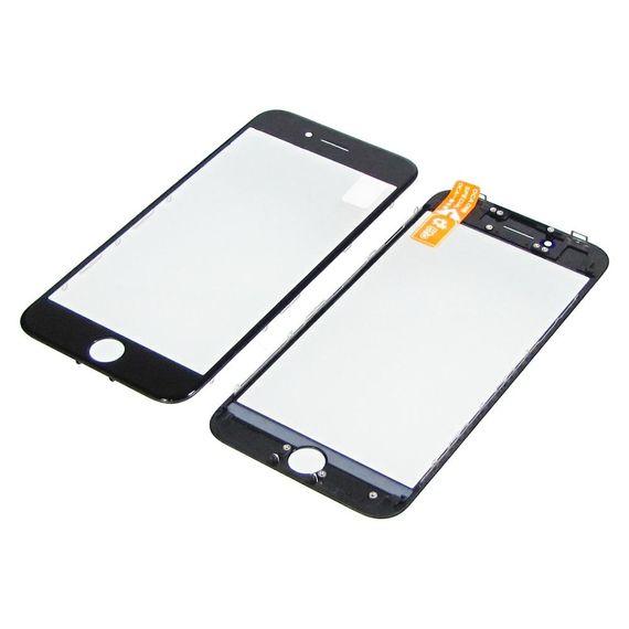 Стекло экрана для iPhone 8 с ОСА пленкой (glass with OCA) в рамке (Черное) Оригинал Китай