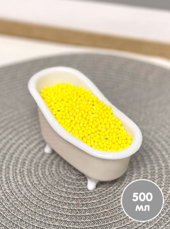 Пінопластові кульки Жовті, 2-4 мм., об’єм 500 мл