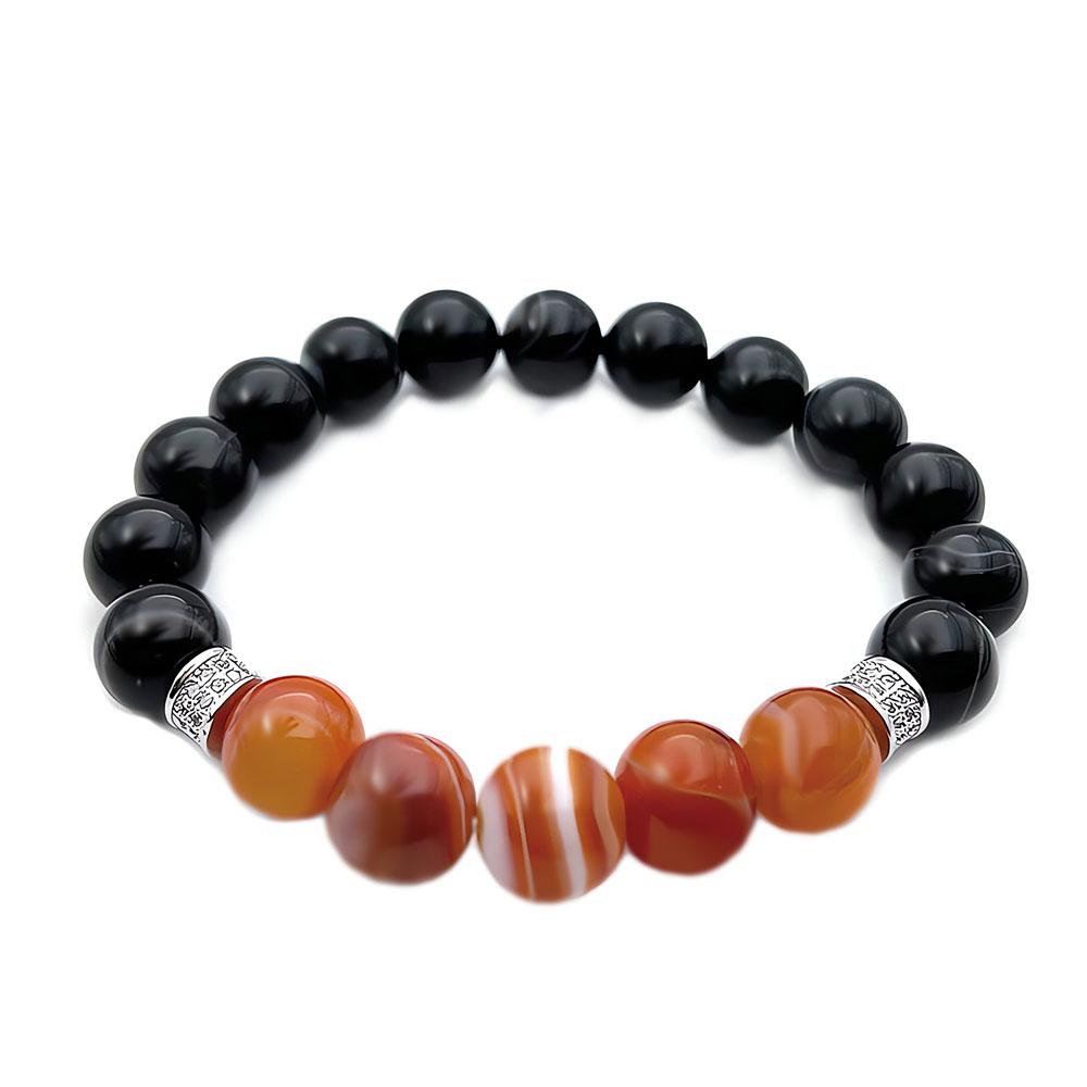 Браслет із Чорного та Тигрового Агата, фото 1
