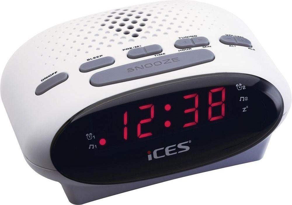 Настільний годинник Lenco ICR210 White