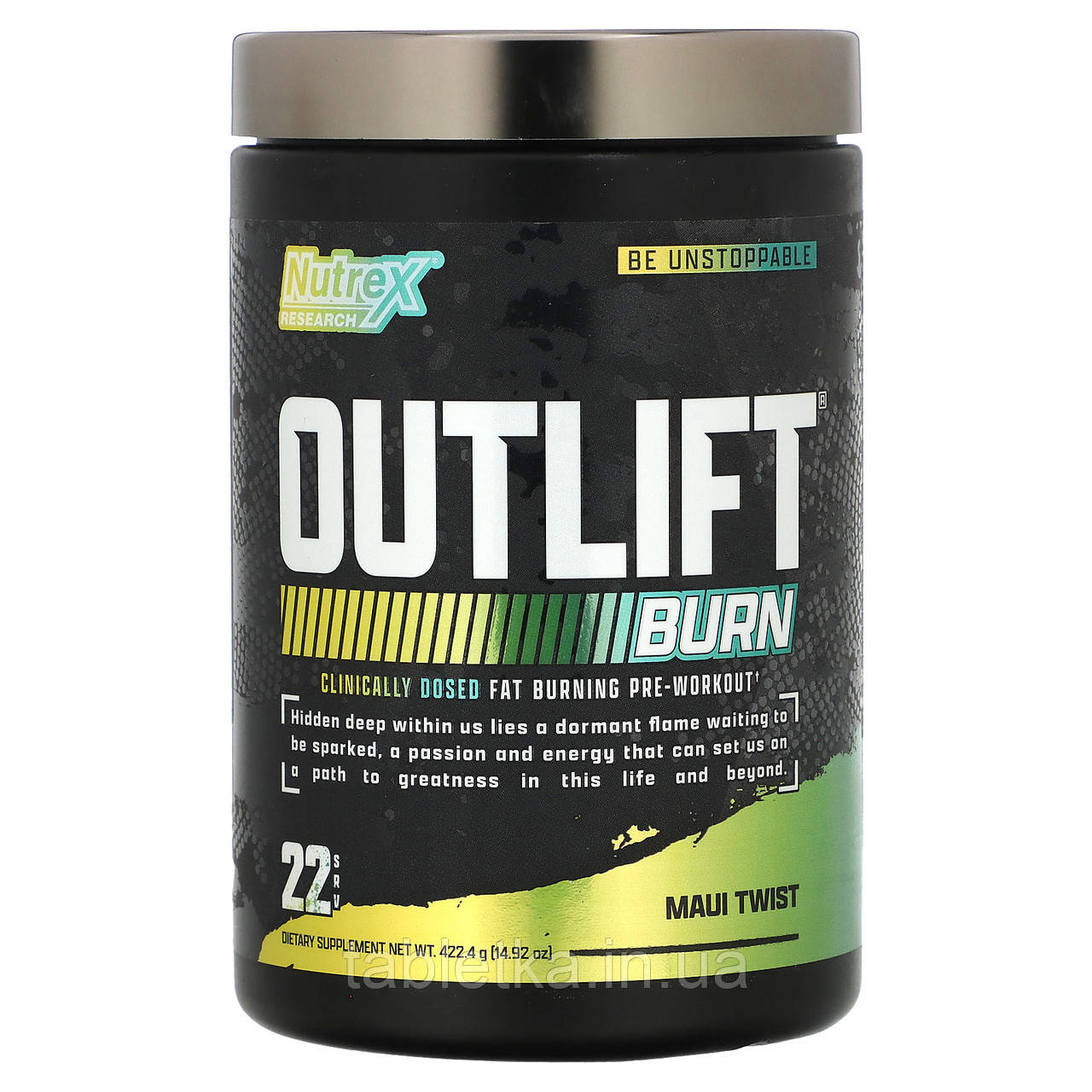Nutrex Research, Outlife, Burn, Maui Twist, 422,4 г (14,92 унції) Дніпро