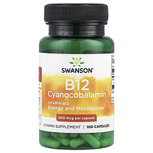 Swanson Vitamin B12 500 mcg 100 Caps